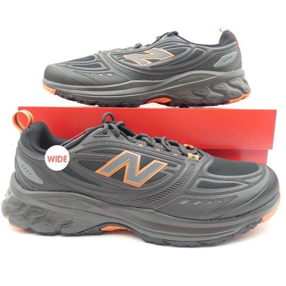 New Balance Other - New Balance Fresh Foam 410v9 Mens Trail Running Shoes Black Orange M4105R1 12 4E